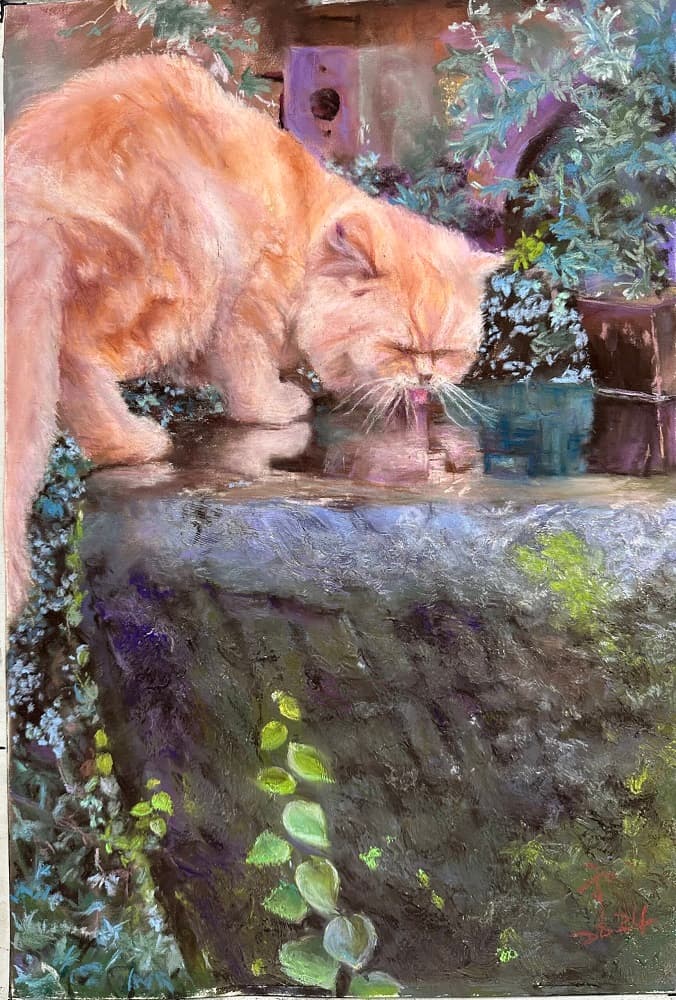 Pi Yun Hsieh - Cat Stealing Water