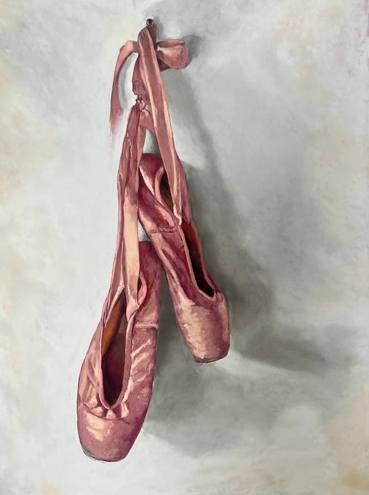 Lynn Byrne Simon - Satin Slippers Worn Frayed