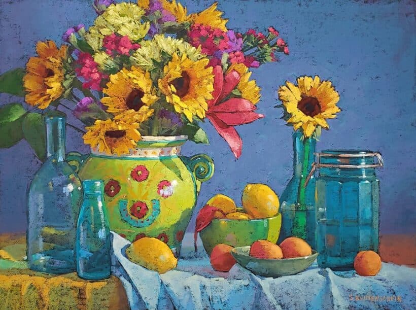 Sarah Blumenshein - Sunflowers Lemons and Apricots