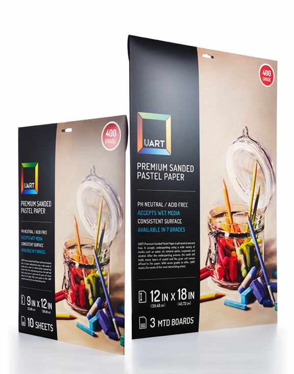 UART Grade 400 Dark Premium Sanded Pastel Paper 21 x 27 Ten Pack